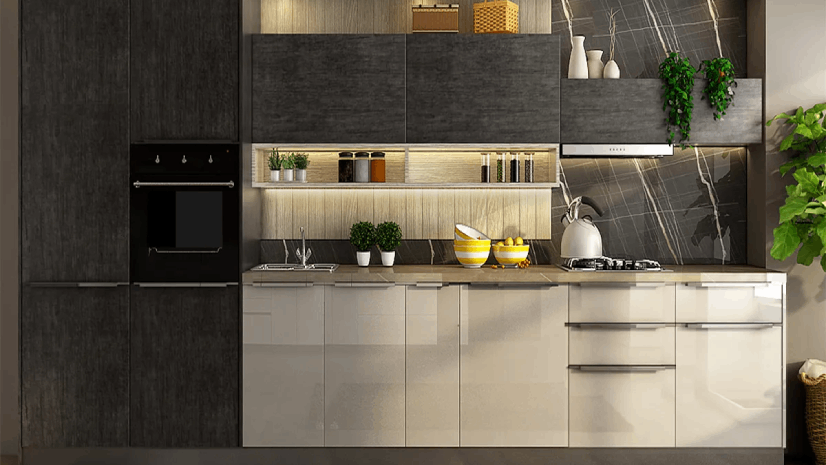 straight modular kitchen designs