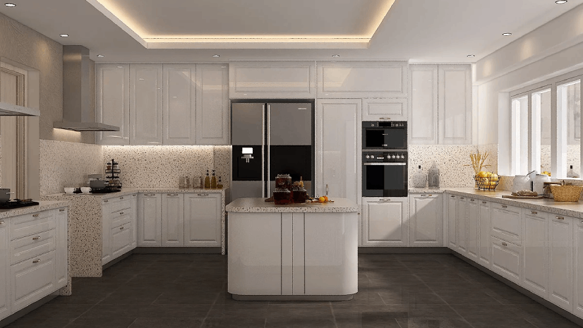 U Shaped modular kitchens